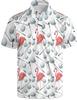 Feather Print Short Sleeve Polo Shirt, Stylish Casual Wear for Daily and Sports