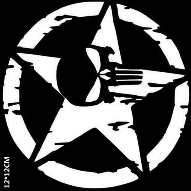 Светоотражающая наклейка на автомобиль Пентаграмма Череп Карателя Узор Водонепроницаемые наклейки Аксессуары для мотоцикла