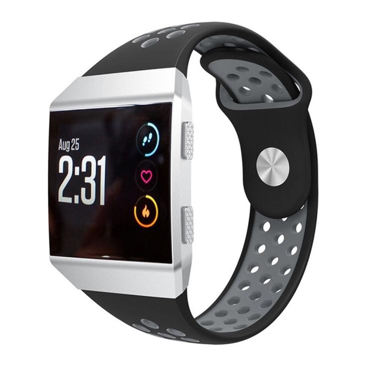 Для Fitbit Ionic Дышащий двухцветный силиконовый ремешок для часов