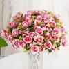 Artificial Flower Easy Care Decorate Faux Silk Fashion Beautiful Rose Flowers for Party