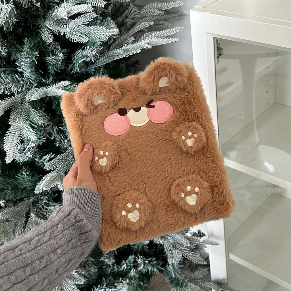 Оригинальный мультяшный плюшевый фотоальбом формата А6 – милый дизайн с щенком, котом и медведем, хранилище для карточек с отрывными листами в виде звезд