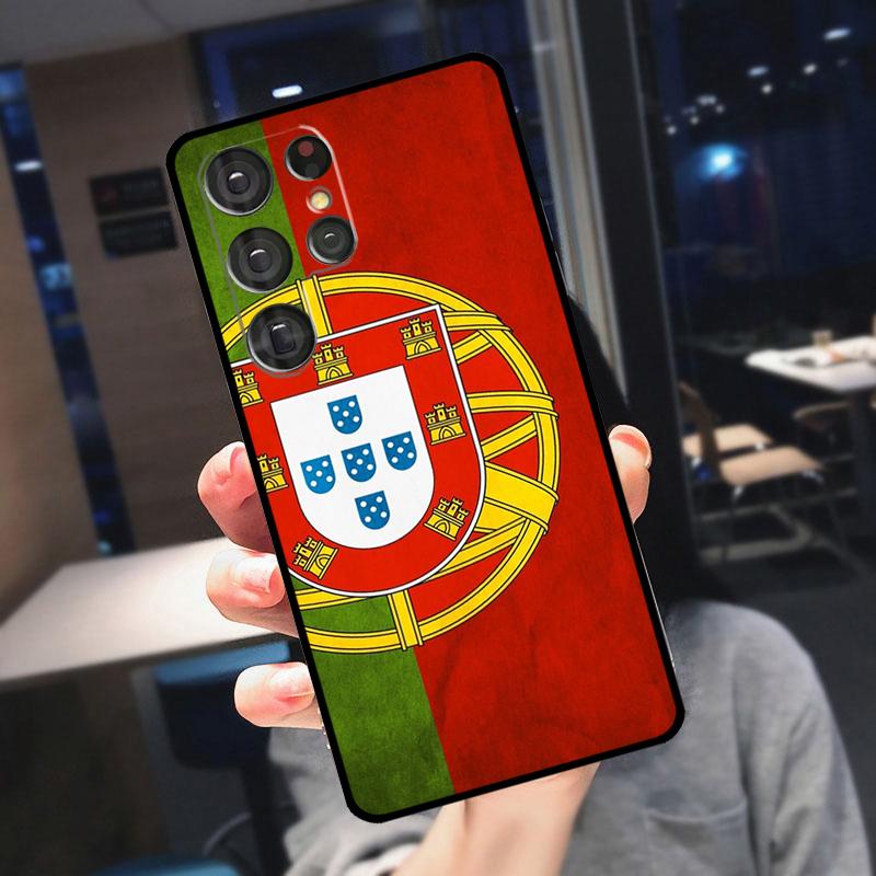 Portugal National Flag Cover For Samsung Galaxy S23 S24 S25 Ultra S21 S22 S20 S9 S10 Plus S21 FE S24 FE Phone Case