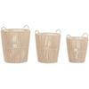 Basket Set - DKD HOME DECOR - Standard - Cotton - Metal - Beige