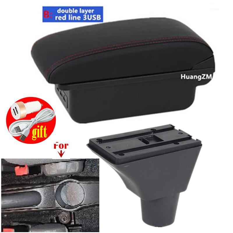 For Fiat Panda II 2 Armrest Box Arm Elbow Rest Center Console Storage box USB Port Interior Dedicated Retrofit Car Accessories