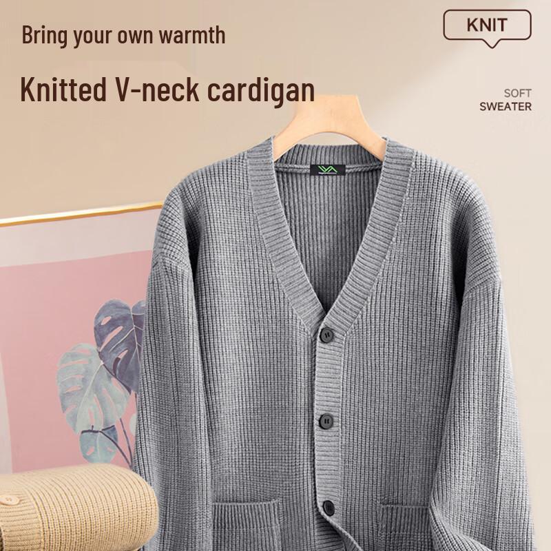 Кардиган унисекс с V-образным вырезом свободного кроя Fingercroxx