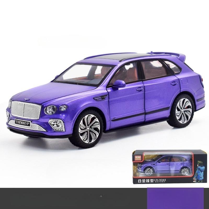 1:24 Bentayga SUV Литой Металлический Модель Автомобиля Люкси Игрушечные Транспортные Средства Модель Автомобиля Высокая Симуляция Звук и Свет Коллекция Подарок для Детей