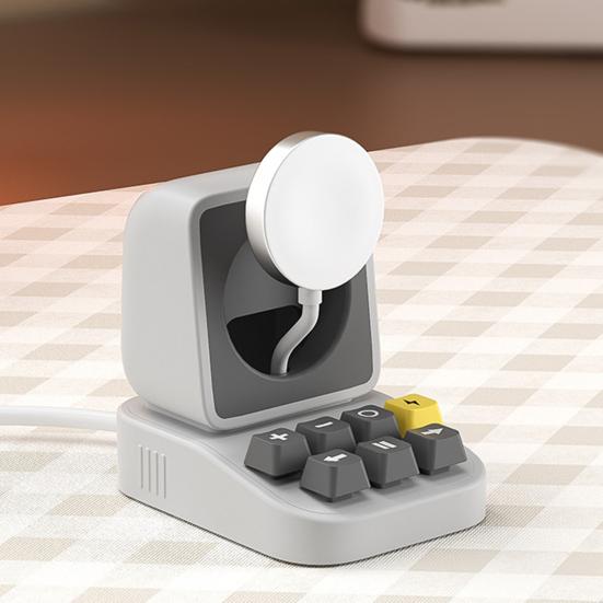 Typewriter Watch Charging Silicone Watch Charger Stand for Watch SE/Ultra/1-10 Wireless Desk Charging Dock