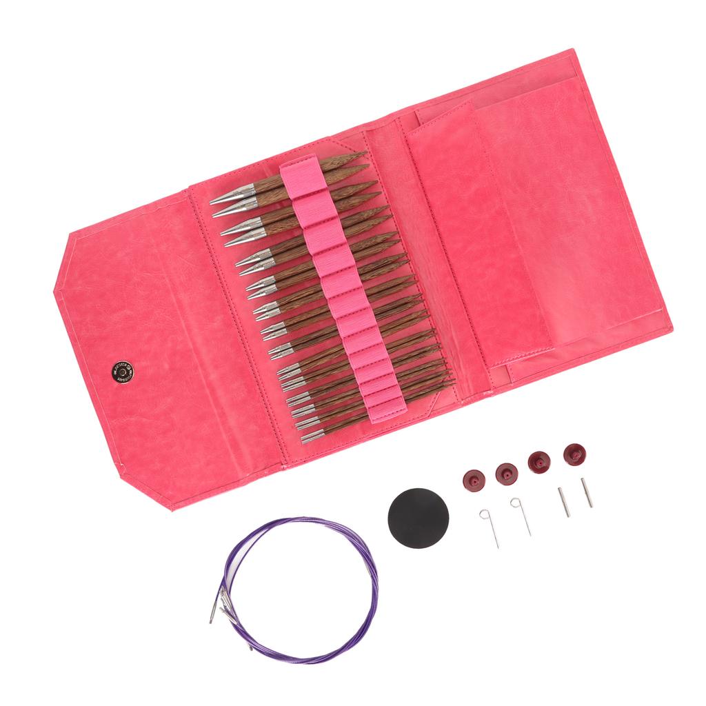 Набор сменных круговых спиц для вязания, набор спиц с эргономичной ручкой разных размеров