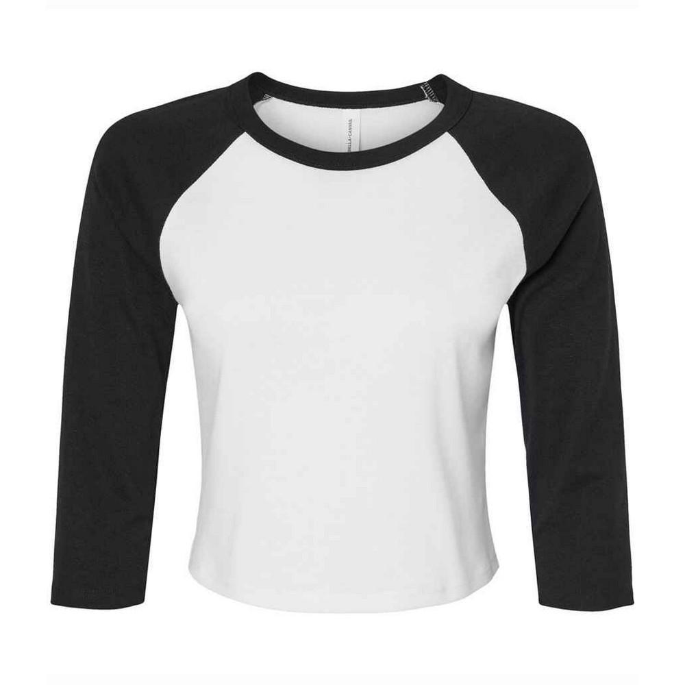 Bella + Canvas Womens/Ladies Micro-Rib Raglan 3/4 Sleeve T-Shirt