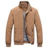 Men S Plus Size Casual Stand Collar Solid Color Jacket