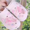 20PCS Shoe Charms Set Accessories Hole Shoe Buckle Pink Transparent Crystal Little Bear Butterfly Pearl DIY Shoes Decorations