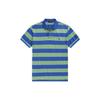 Polo SS22 Striped Color Block Slim Fit Short Sleeve Polo Shirt Men Tops Green MNPOKNI1N821585-300