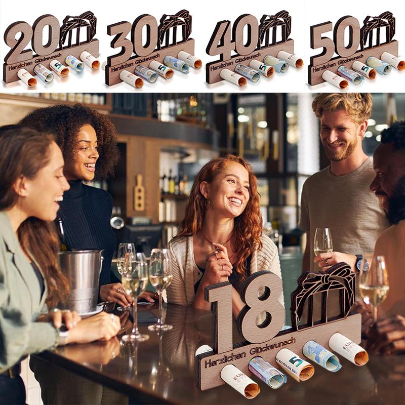 3D Wooden Money Clip Ornaments Friends Memorial Birthday Gift 40 Unique Cash Gifts 30 Party Decor 18 Birthday Gifts For 16 1PC