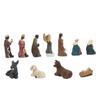 11 Pcs Christmas Resin Nativity Sets Vivid Lifelike Christmas Ornament Gifts for Holiday Desktop