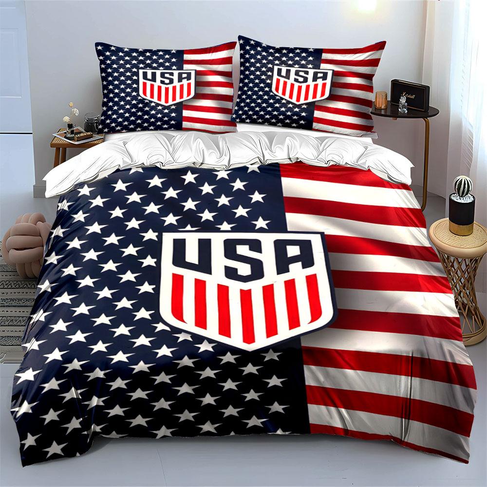 Stars, stripes, USA emblem. Bedding sets Duvet cover sets Duvet covers Pillowcases(1*Duvet Cover 2*Pillowcases without duvet insert)