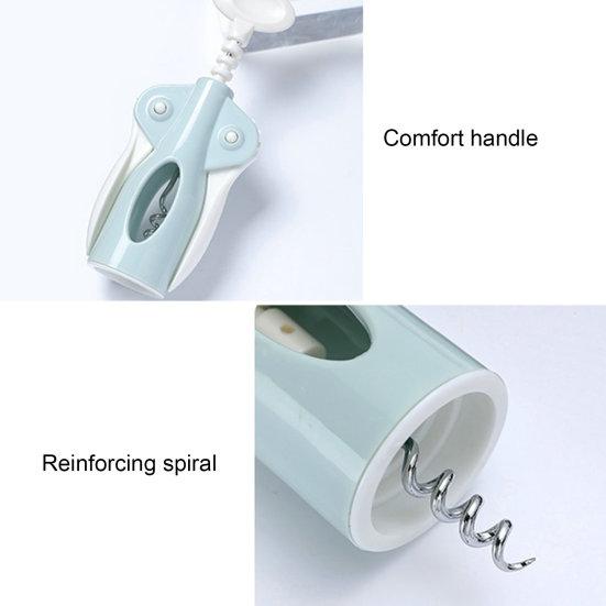 Открывалка для бутылок, удобная ручка, Нескользящая многоразовая ручная спиральная конструкция, открывалка для вина, средство для удаления винных пробок, товары для дома