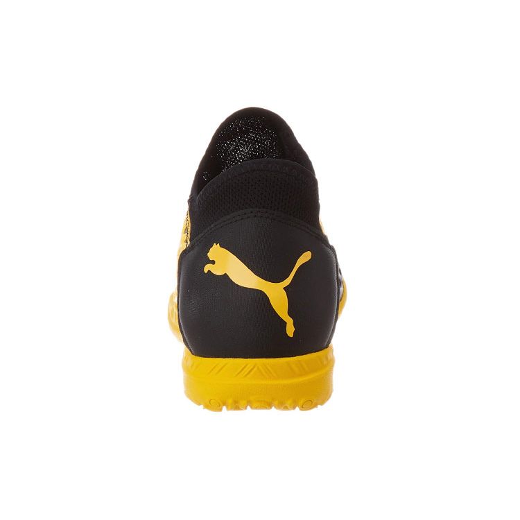 Puma Future 5.4 Round Toe Lace-Up TT (Rubber Studs) Soccer Shoes Men Soccer Shoes Black Yellow 105803-03