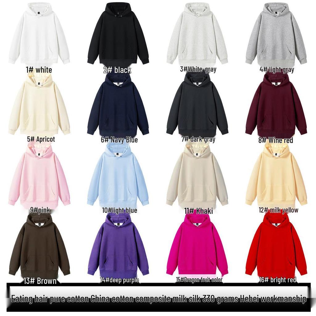 Женское хлопковое худи в стиле кэжуал - Длинный рукав, Свободный крой, Корейская осенняя мода