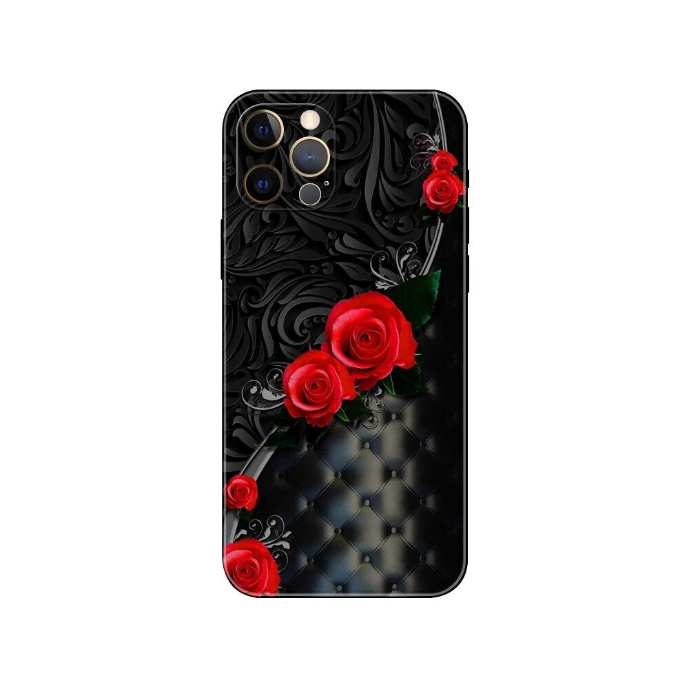 Чехол для телефона с розой для iPhone Samsung Galaxy Redmi Xiaomi Oppo OnePlus Note SA 7 8 9 10 11 12 13 14 20 21 22 23 53 54 Pro Max Plus Ultra TPU Soft