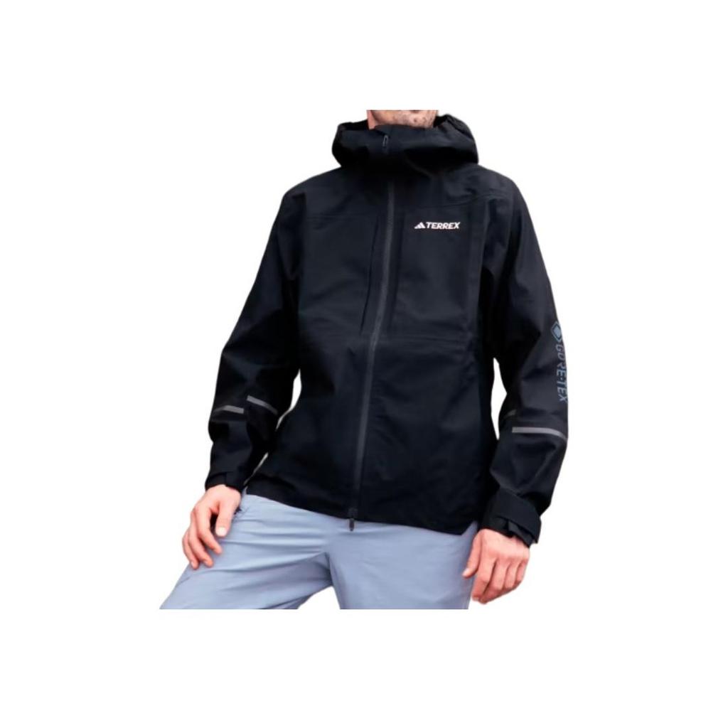 Adidas Куртка с капюшоном и длинным рукавом с принтом букв, мужская куртка черного цвета HN2918