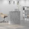 Reception Desk Concrete Gray 100x50x103.5 Cm Engineered Wood