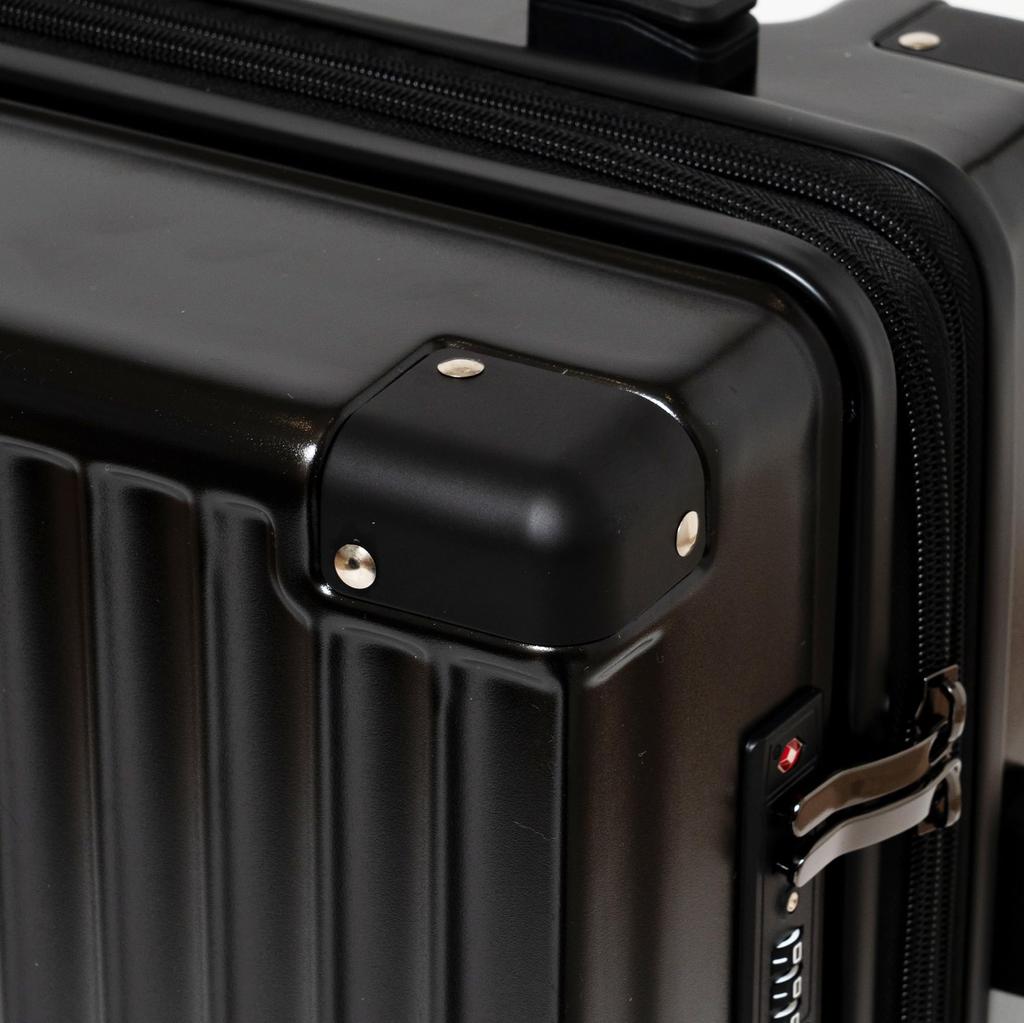 Маленький двухместный с напитком серебристый [Базовая земля] Ручная кладь, размер, 33 л, тихий, ролики, держатель, 3,6 кг,