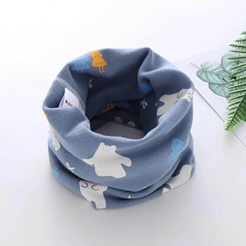1/2pcs Winter Children Warmer Neck Scarf For Kids Boys Girls Neckerchief Cute Baby Cartoon Scarf Soft Neck Collar Children