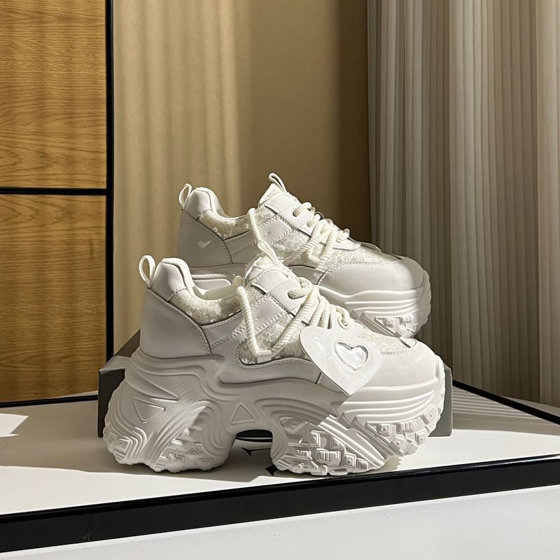 Платформенные кроссовки для женщин, новые универсальные, с внутренней высотой, маленькие маффины, повседневная модная женская обувь