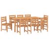 VidaXL 9-piece Garden Dining Set Solid Teak Wood, Garden Furniture, Outdoor Furniture, Table and Chair 3157192