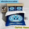 Custom Name Golden Marseille Emblem Bedding Set 3PCS Duvet Cover Closure Includes 1 Duvet Cover & 2 Pillowcases for All Seasons Bedroom Decor