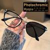 Fashion Cat Eye Pochromic Myopia Glasses for Women Outdoor Color Changing UV Protection Sunglasses Near Sight Eyeglasses