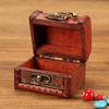 1/2 PCS Antique Mini Wooden Treasure Box Storage Box Jewelry Storage Box Gift Box Packaging Crafts Creative Wedding Candy Box