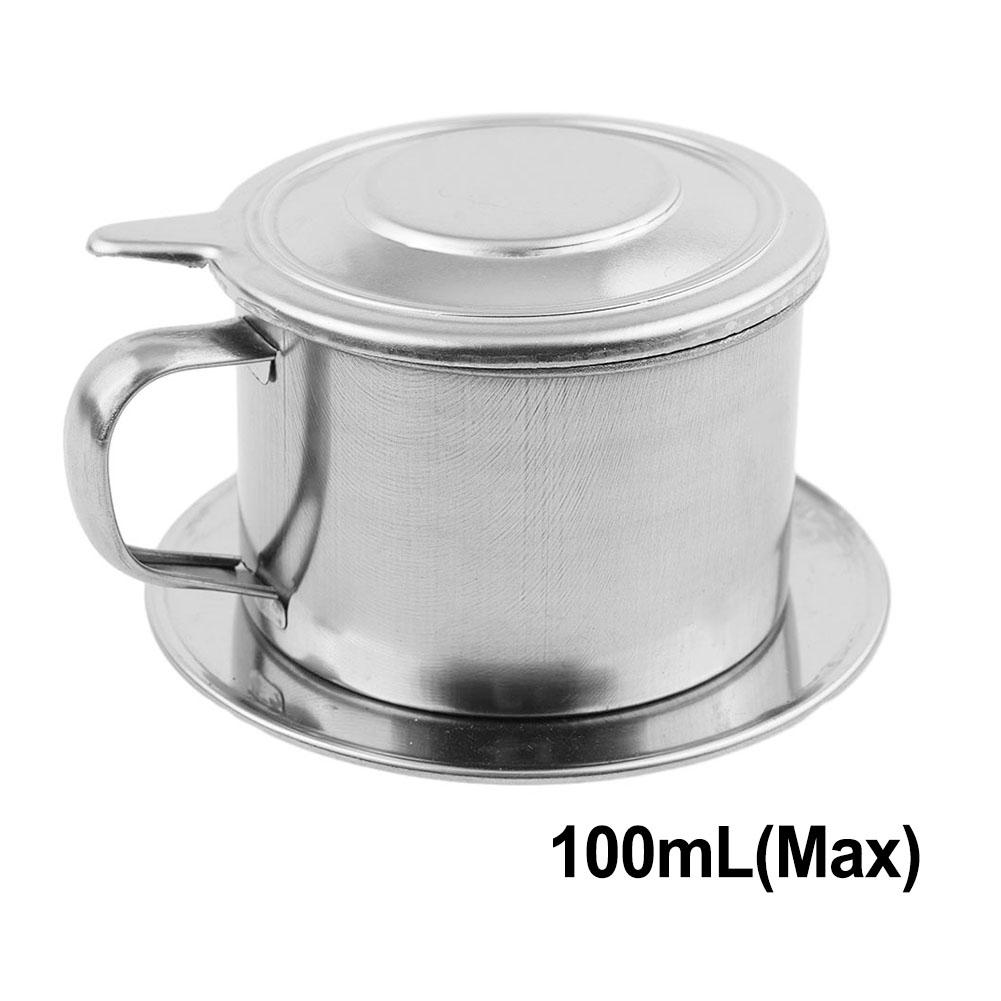Stainless Steel Coffee Pot Coffee Maker Vietnamese Drip Filter Silver Home Tool