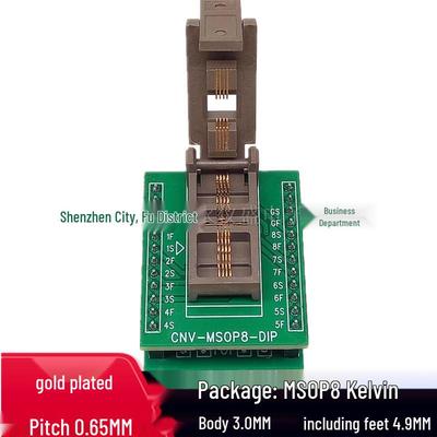 MSOP8 Socket для прожига по Кельвину с шагом 0.65MM для программирования чипов