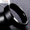Juchao Модное кольцо для мужчин и женщин из титановой стали, черные ювелирные изделия