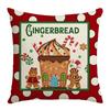 Рождественская праздничная атмосфера Теплый элемент пряничного человечка Цифровая печать букв Домашнее украшение Подушка