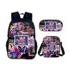 Backpack Cartoon Devil Anime Lightweight Travel Casual Backpack Laptop Bag School Bag Three-piece Set