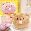 Милый медведь-масло, выдавливающий мыльные пузыри, плюшевая игрушка, кукла, брелок, рюкзак, подвеска, мягкий, набитый кремом, брелок, аксессуары, подарки