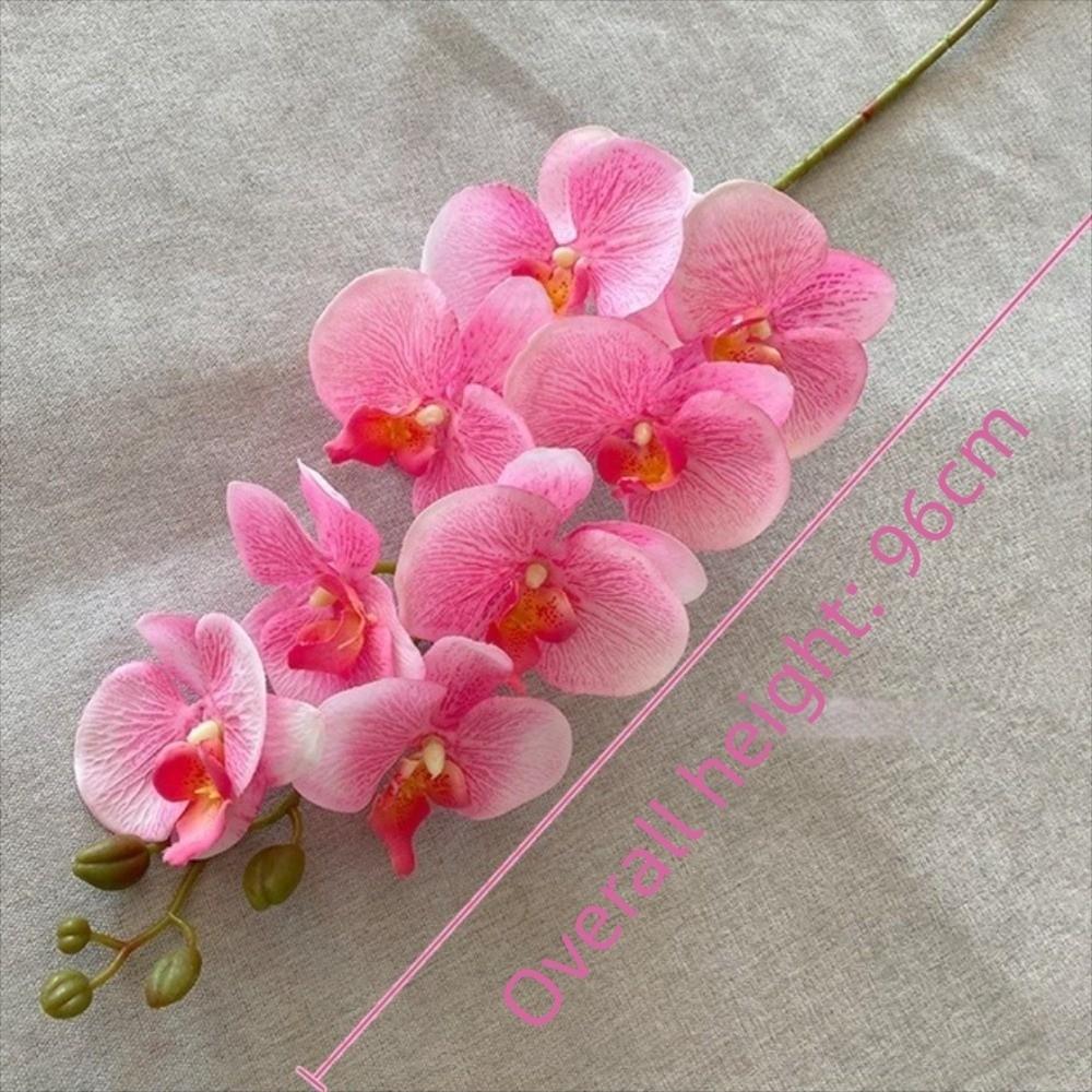 8-Head Arrangement Artificial Butterfly Orchid Velvet Texture Fake Phalaenopsis  Wedding Hall
