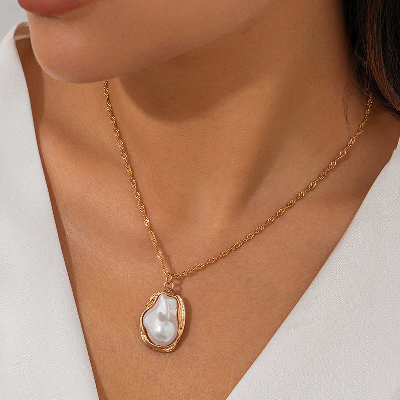 Преувеличенные Неправильные Барочные Цирконы Ожерелье Браслеты Кольца Серьги для Женщин Массивные Круглые Открытые Кольца Браслет Набор Цирконов