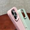 For iPhone 16 Pro Case Soft Microfiber Lining Liquid Silicone+PC Phone Cover with Wrist Strap