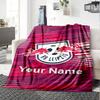 Name Custom RB Leipzig Logo Print Flannel Blanket High Quality Warm Comfortable Cover for All Seasons Perfect for Gifts Home Decor