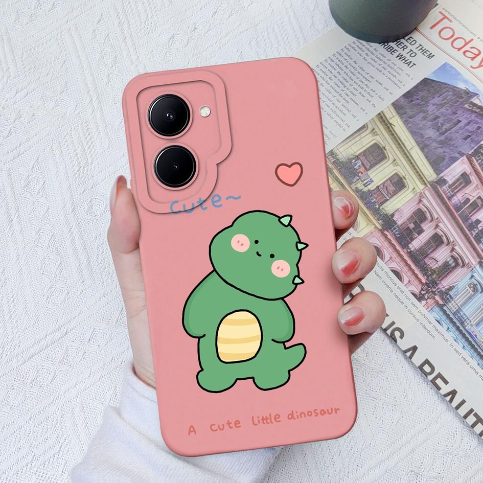 Чехол для Realme C33 C35 C55 C20 C30 Realme GT Neo 2 3 5 с милым мультяшным узором, матовый жидкий силиконовый мягкий чехол для OPPO Realme Coque Fundas, бампер