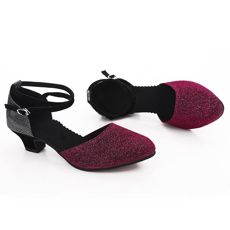 Туфли для латинских танцев для джазовых бальных танцев, женские сандалии на высоком каблуке в полоску для танцев
