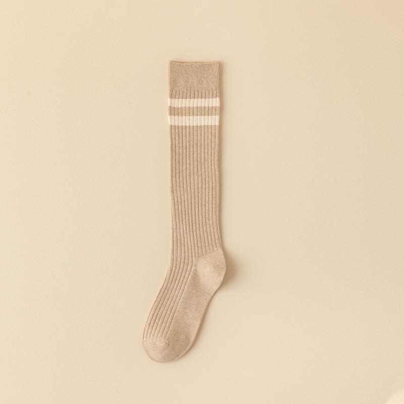 Хлопковые носки из телячьей кожи для женщин, японские носки JK, длина до колена, средние, модные, для девушек, студентов, в полоску, в стиле колледжа