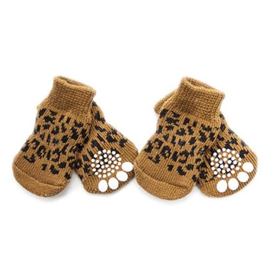 4 шт. носки для домашних животных, теплые, мягкие и удобные носки для собак, прочные противоскользящие зимние протекторы для лап домашних животных, товары для домашних животных