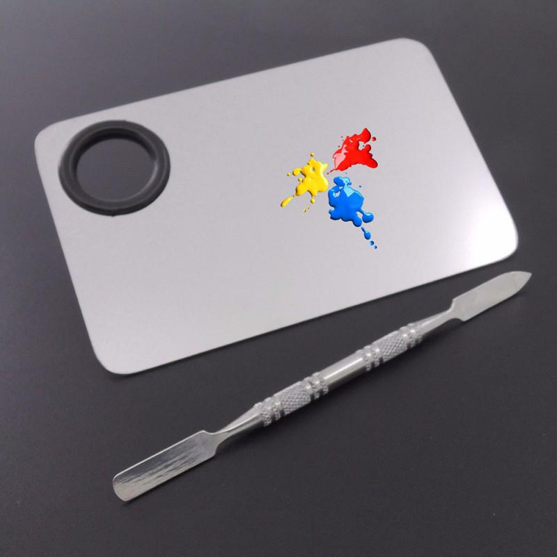 4 типа профессиональной палитры для смешивания поддержки большого пальца из нержавеющей стали для макияжа