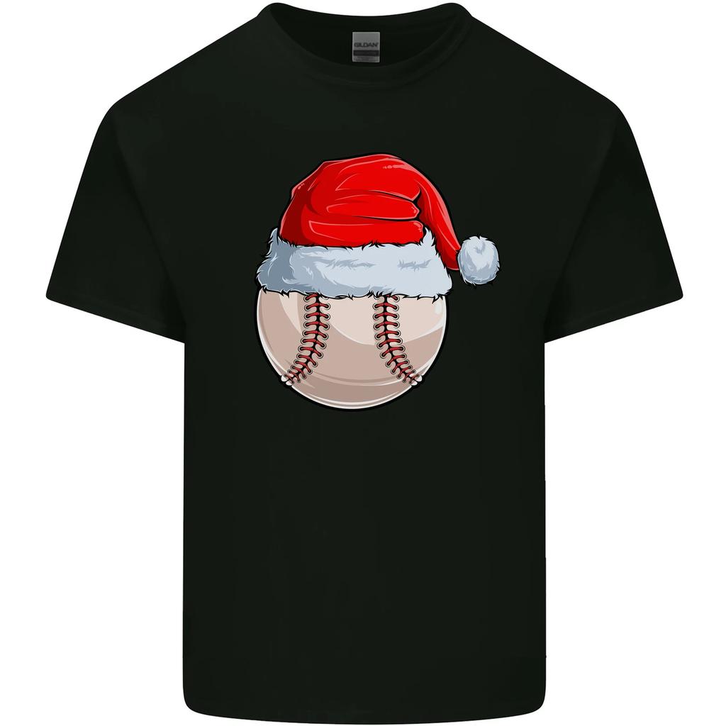 Christmas Baseball With a Santa Hat Xmas Kids T-Shirt Childrens