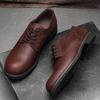 Size 39~46 Genuine Leather Retro Men's Derby Shoes Men Casual Shoes Fashion Men Leather Shoes #KD6674