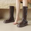 Women's 2024 Autumn/Winter Platform Knee-High Chunky Heel Boots with Thick Soles
